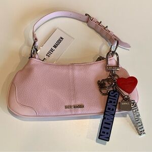 Steve Madden Light Pink Shoulder Bag with Charms